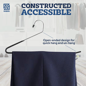 Zober denim-friendly pants hangers keep jeans neatly aligned