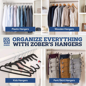 Zober durable metal hangers support heavy garments without bending