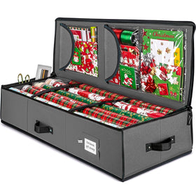 ZOBER gift wrap organizer 40-inch box with durable 600D fabric for long-lasting storage.