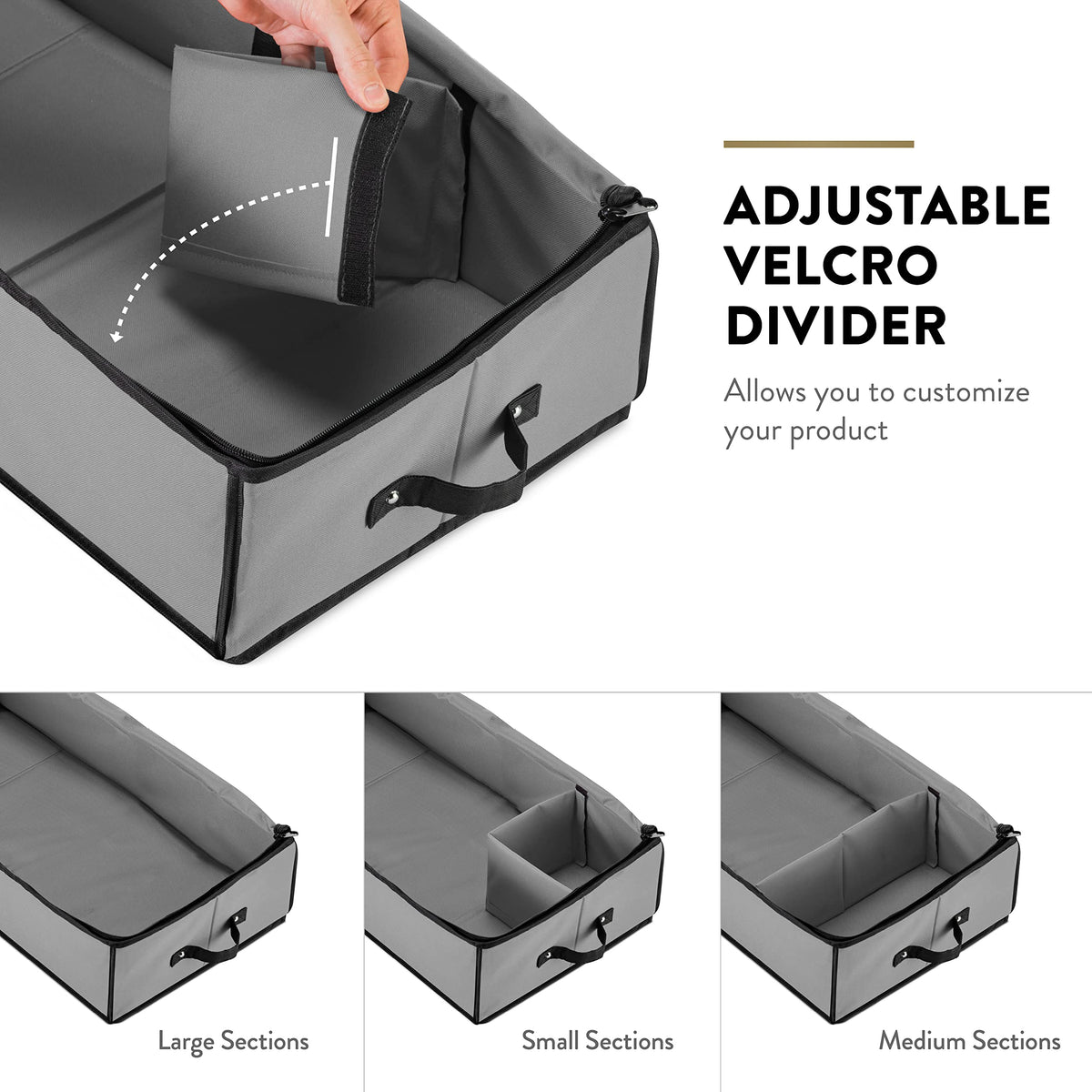 ZOBER collapsible box folds flat after holidays for compact storage.