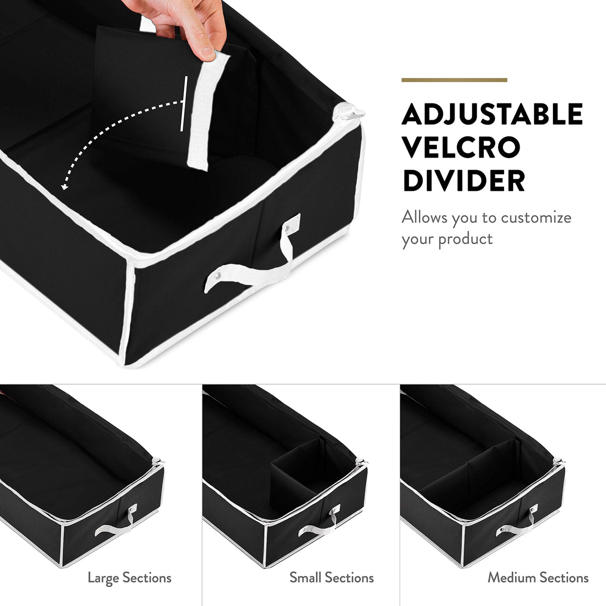 ZOBER organizer dual zipper closure for secure wrapping supplies