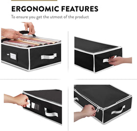 ZOBER organizer shows capacity for 24 standard gift wrap rolls
