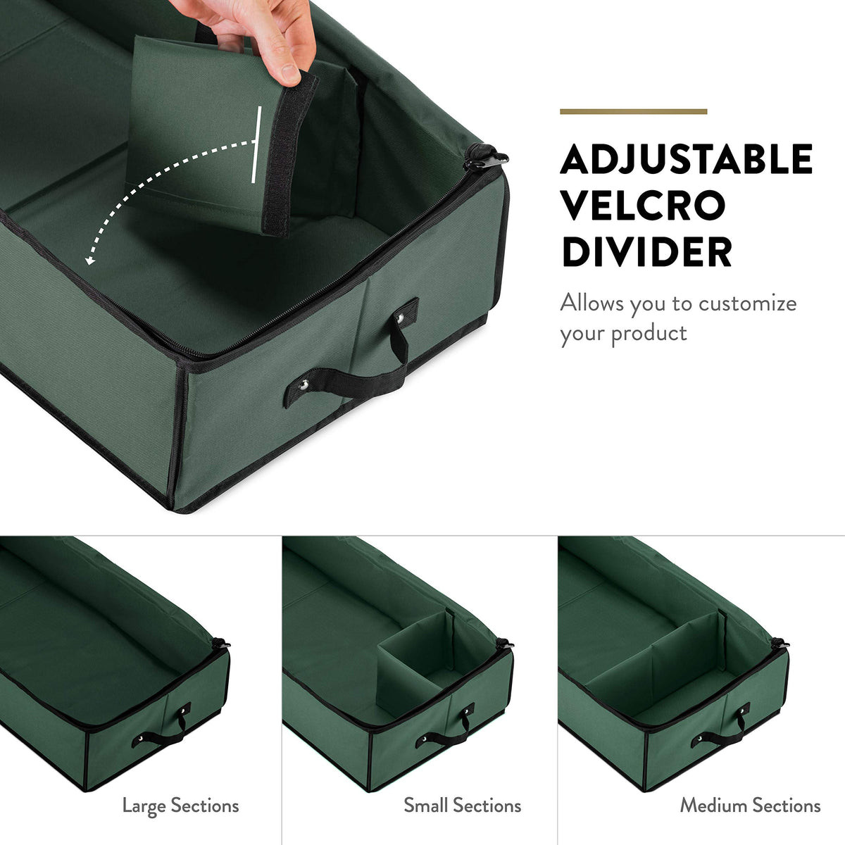 ZOBER Gift Wrap Organizer 600D oxford exterior resists wear in busy holiday season.