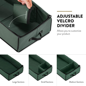 ZOBER Gift Wrap Organizer 600D oxford exterior resists wear in busy holiday season.