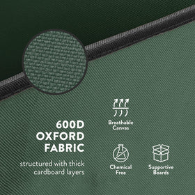 ZOBER Gift Wrap Organizer collapsible design stores neatly in a closet or garage.