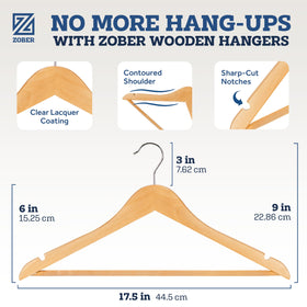 zober hanger notches close-up secures camisoles and delicate fabrics.