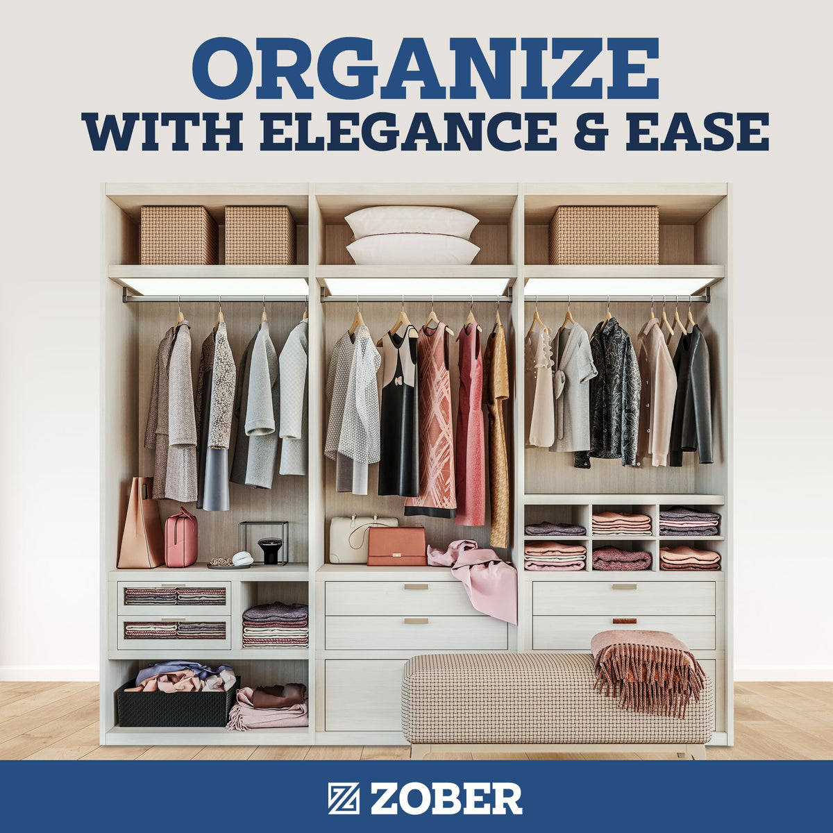 zober heavy jacket on hanger demonstrates durability under weight.