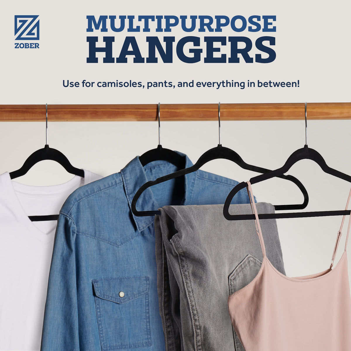 ZOBER Horizontal bar for pants or skirts neatly