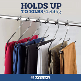 Zober hangers with rubber coating protect fabrics from abrasion