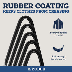 Zober slim-design space-saving hangers maximize wardrobe space