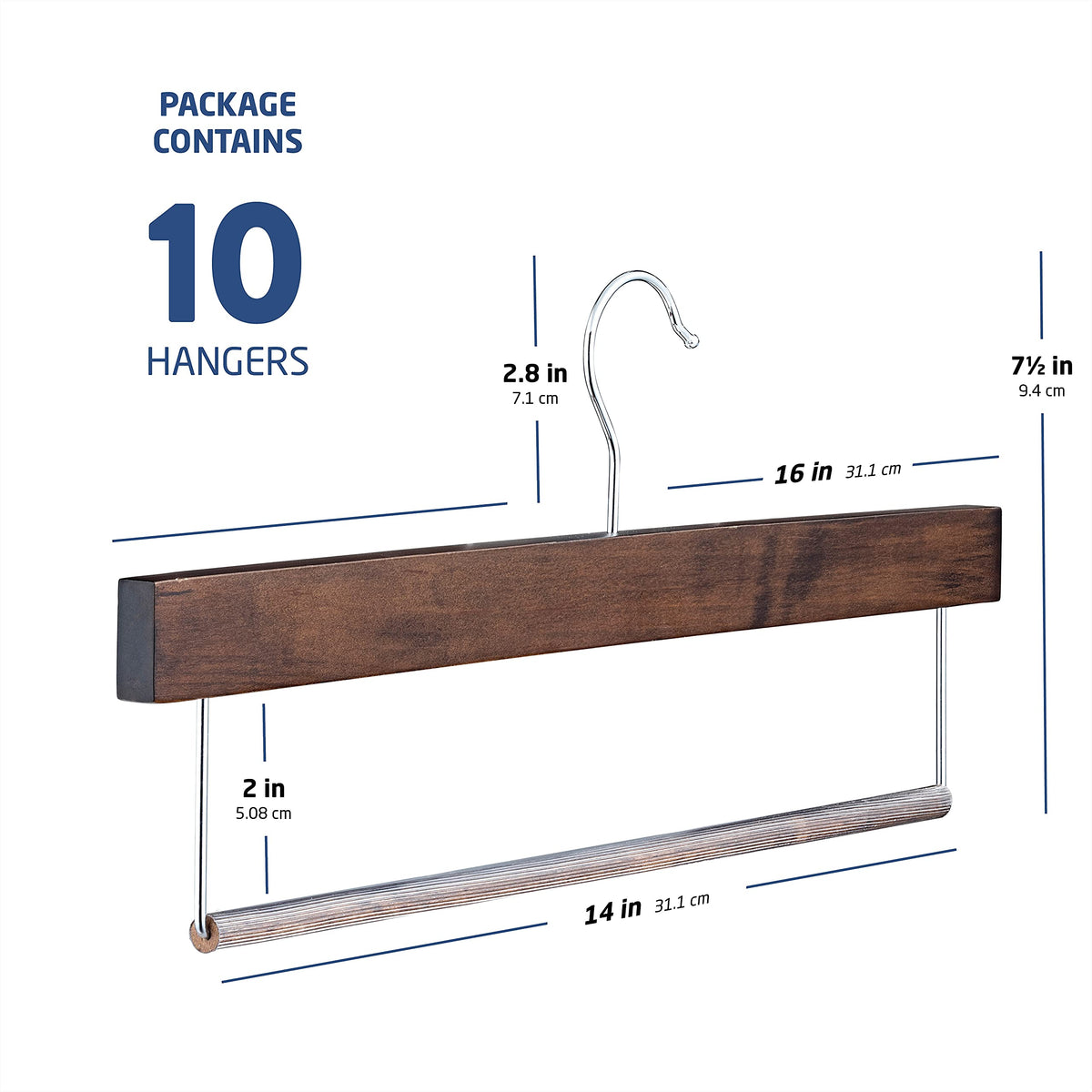 Zober durable finish adds a sleek look to any closet setup.