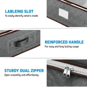Zober under bed storage container reinforced handle makes sliding under bed effortless