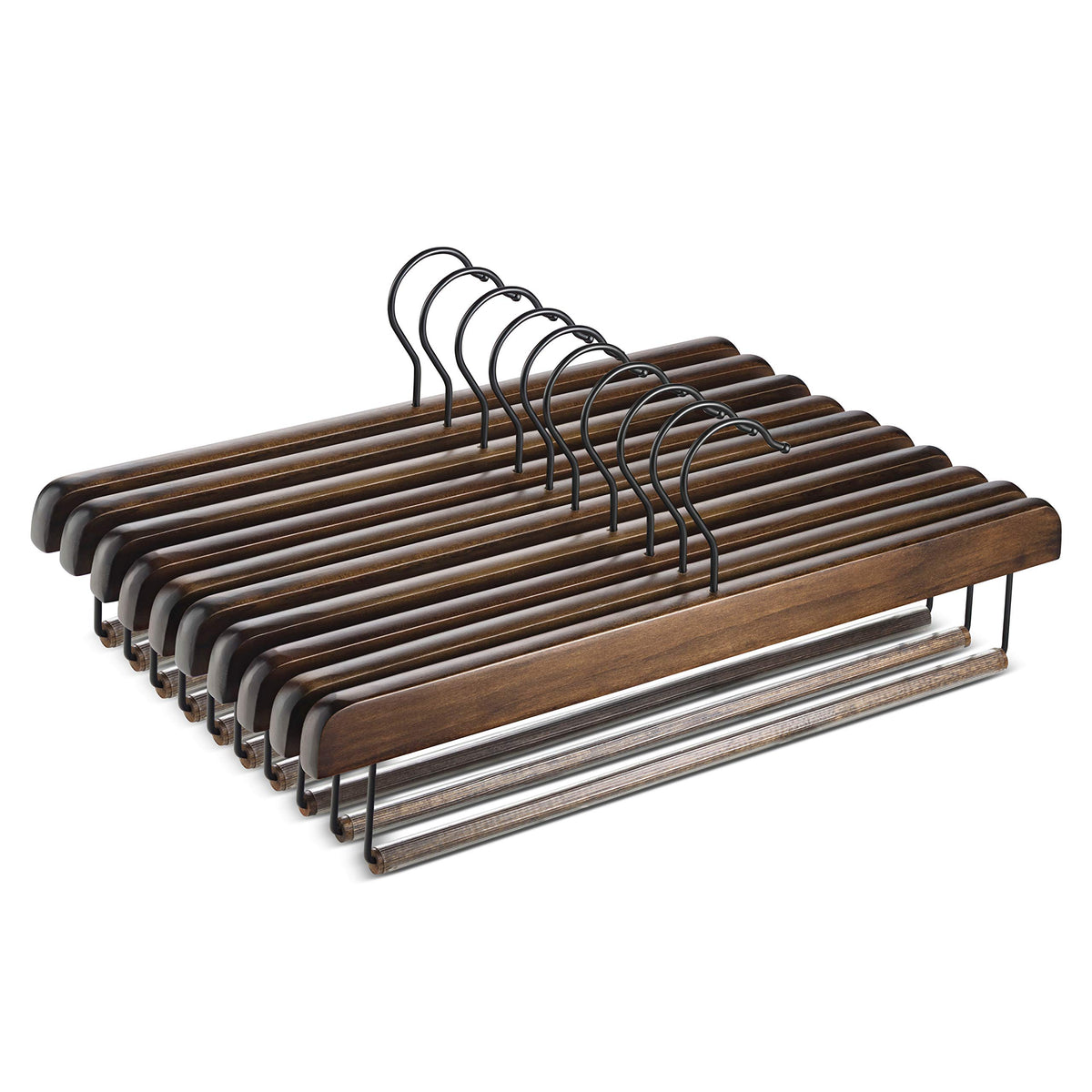 Zober wooden hanger closeup highlights durable construction for everyday closet use.
