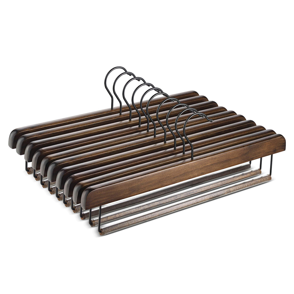 Zober wooden hanger closeup highlights durable construction for everyday closet use.