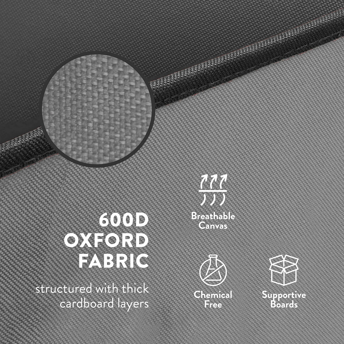 ZOBER wrapping paper holder uses 600D Oxford fabric for durability.