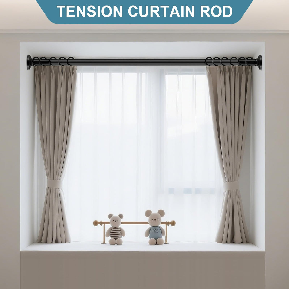 ZOCONE heavy-duty 33 lbs load capacity for heavy curtains