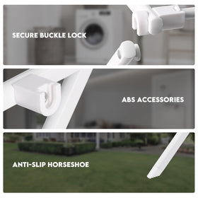 ZOES HOMEWARE ABS rack with rust resistance and 50 lb load.