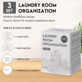 ZOES HOMEWARE dryer sheets container keeps laundry supplies neatly arranged and easily accessible