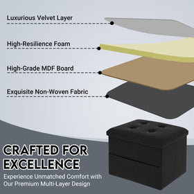 ZOES HOMEWARE foldable footstool ready for easy assembly and flat storage