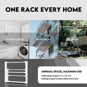 ZOES HOMEWARE indoor outdoor drying rack versatile for any space.