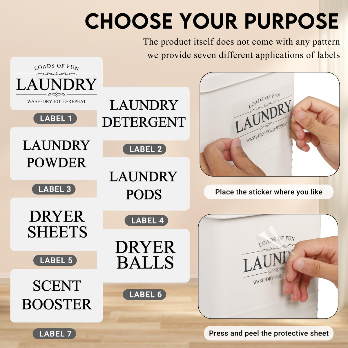 ZOES HOMEWARE laundry pods container offers tidy pod organization with clear labeling
