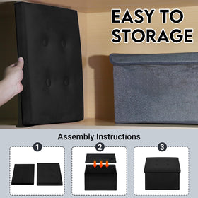 ZOES HOMEWARE ottoman dimensions 16x12x12 with sturdy frame and 300-lb support