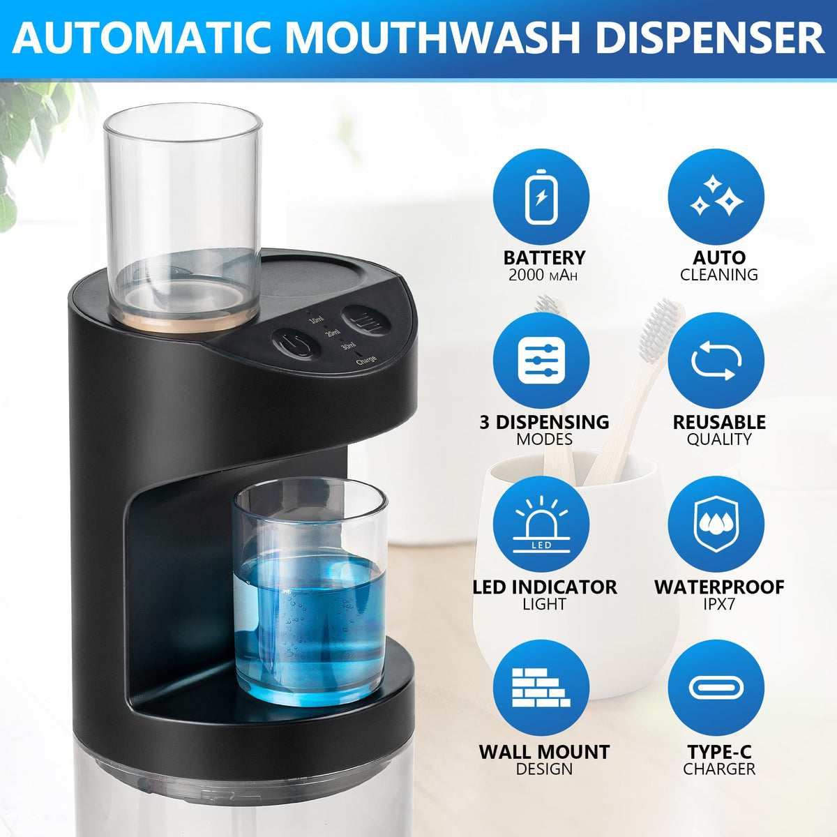 ZOFGENOW magnetic cups offer secure, reusable mouthwash cups.