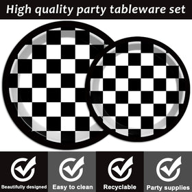 ZOIIWA checkered flag forks for simple serving at celebrations