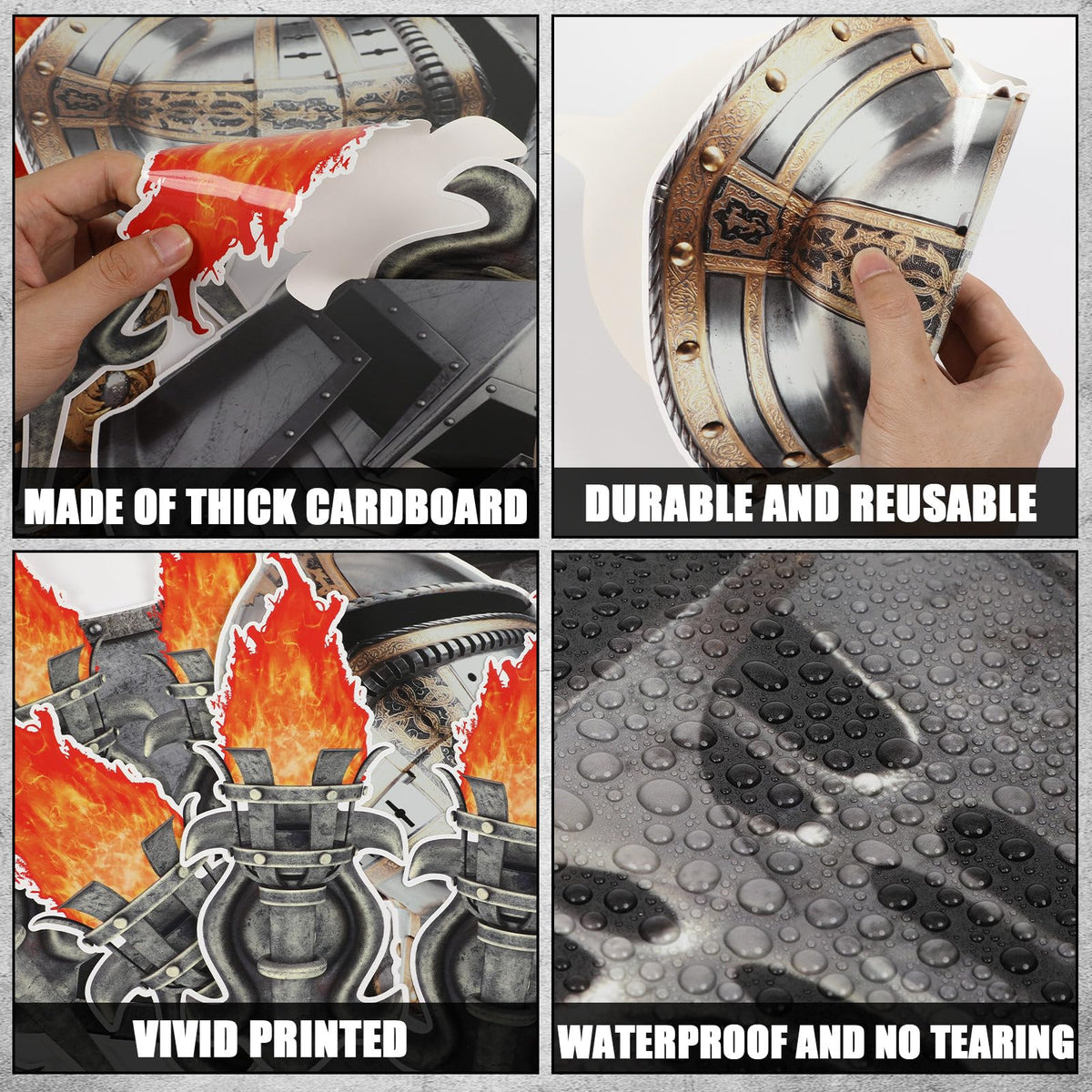 ZOIIWA 45cm shield enhances epic wall decor for scenes