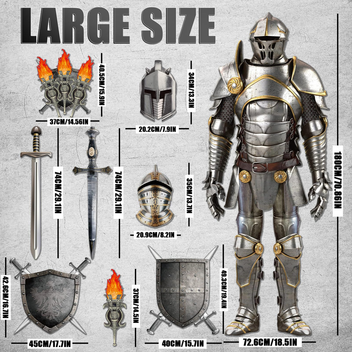 ZOIIWA 14in torch prop adds warm medieval lighting