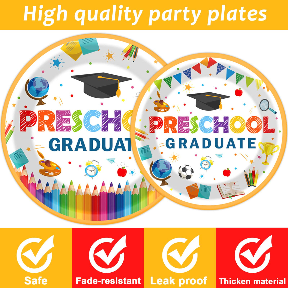 ZOIIWA preschool-grad-black-forks: Black disposable forks complete the kid friendly tableware set.