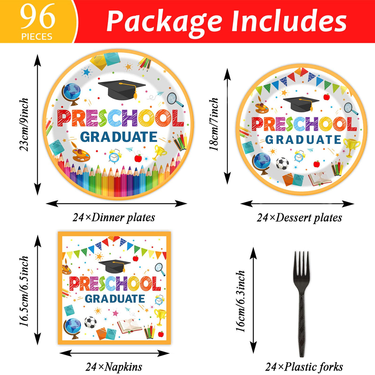 ZOIIWA preschool-grad-plates-7inch-white: Kid friendly 7 inch plates for snacks and quick cleanup.