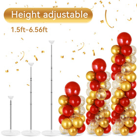 ZOIIWA PVC base supports a stable floor display for tall balloon columns