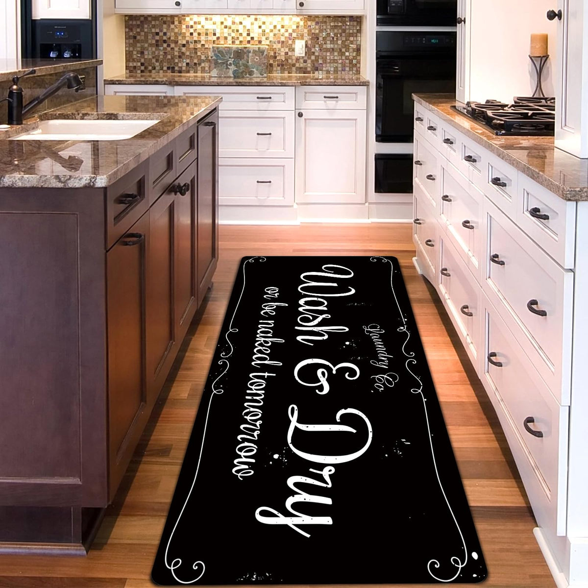 Zoke low-profile 5mm rug fits under doors.