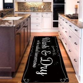 Zoke low-profile 5mm rug fits under doors.
