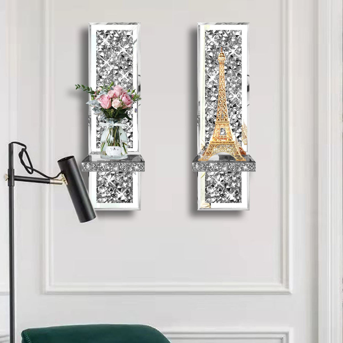 ZOLAPI crystal diamond edge detail adds charming shelf appeal