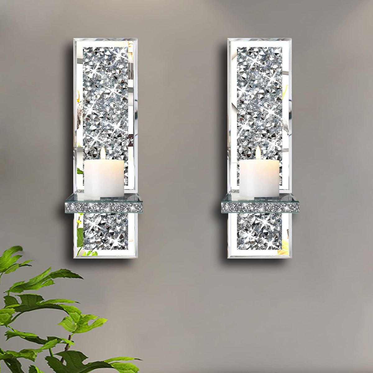 ZOLAPI silver mirrored wall sconce reflecting light to elevate living spaces