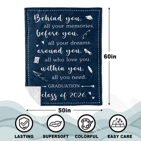Zolumy graduation blanket great for picnics and travel adventures.