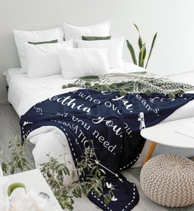 Zolumy graduation blanket prints motivational words for milestone days.