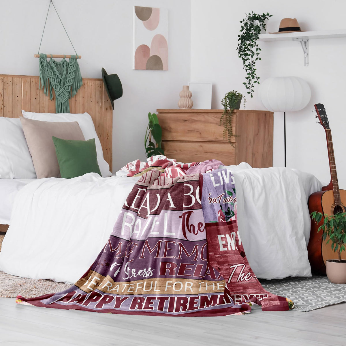 Zolumy retirement blanket patterned design for gift appeal