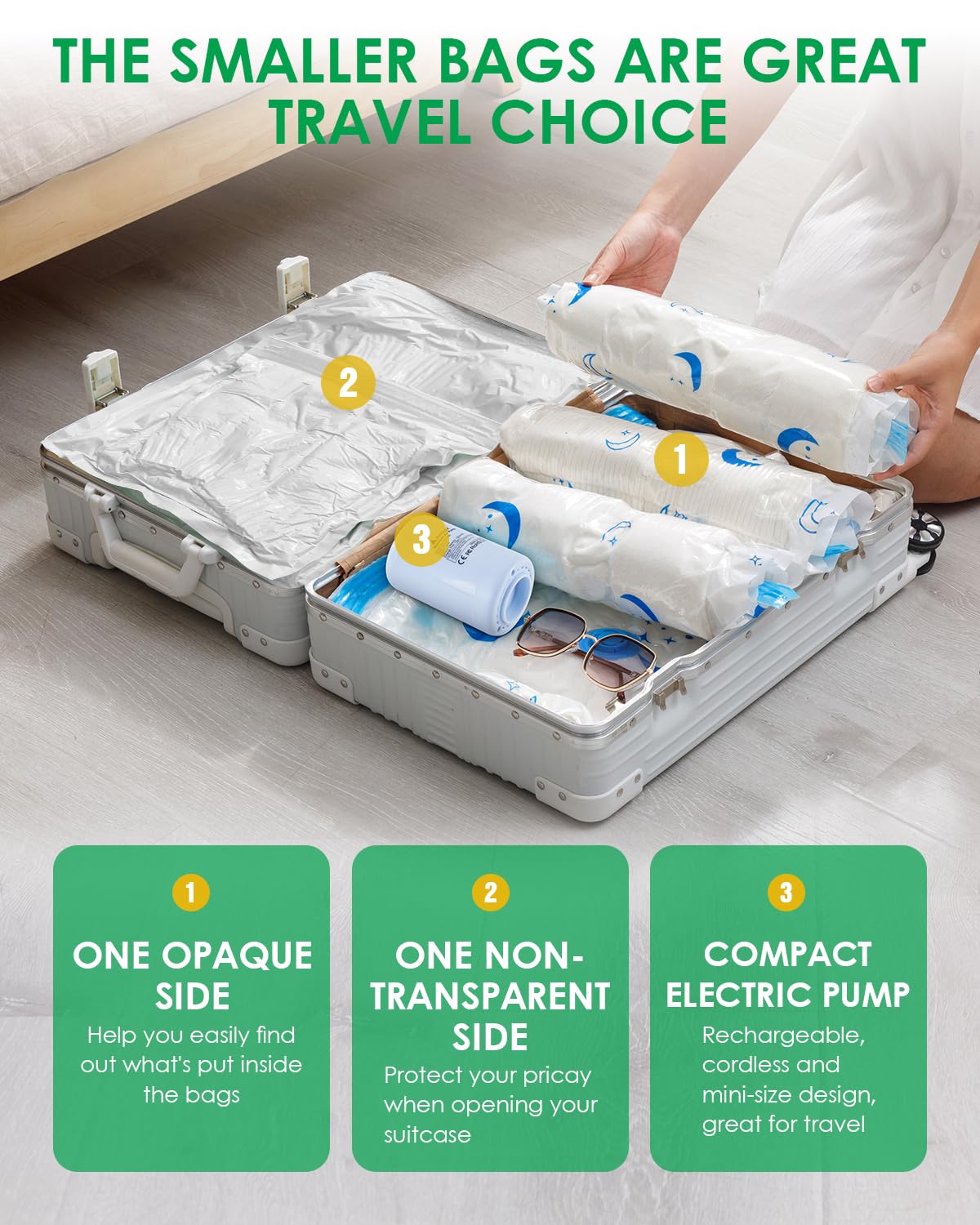 ZONAMA 2-in-1 valve enables fast compression with or without tools.