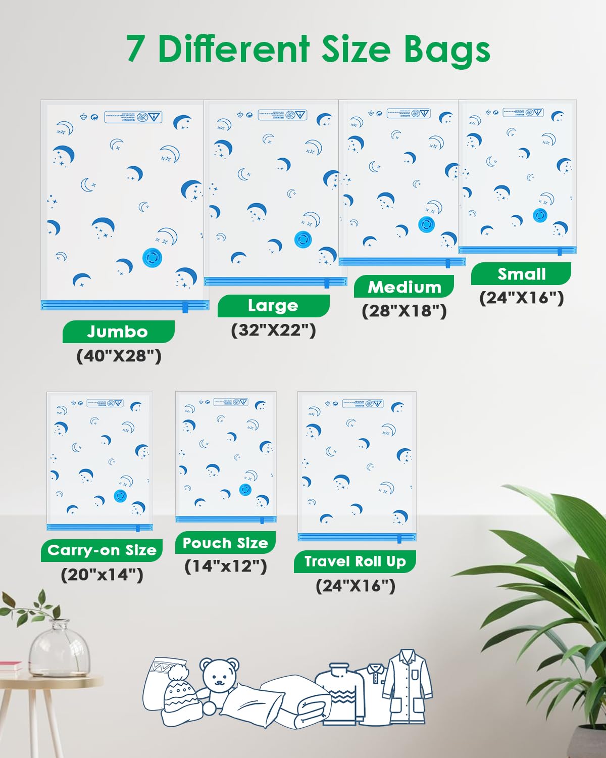 ZONAMA reusable durable storage bags support long-term use and travel.