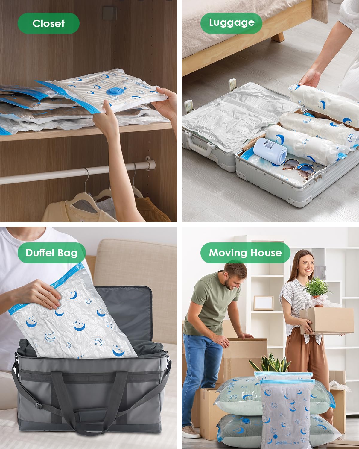 ZONAMA roll-up bags without cap provide flexible travel packing options.