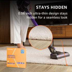 ZONGOOL rug tape works across hardwood, tile, laminate, and concrete surfaces.