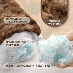 ZonLi soft down-alternative fill stays fluffy and inviting.