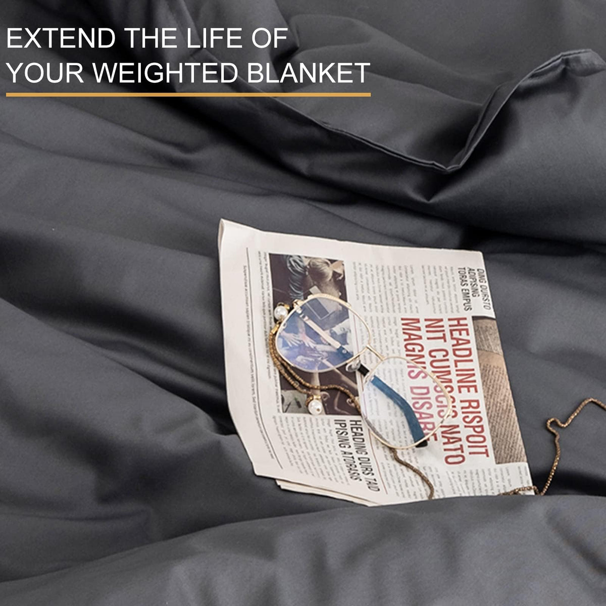ZonLi duvet cover with eight ties secures the blanket for uninterrupted sleep.