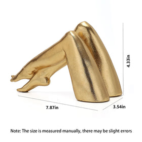 Zonsuli Golden Legs bowed-leg statue ideal for living room table display.
