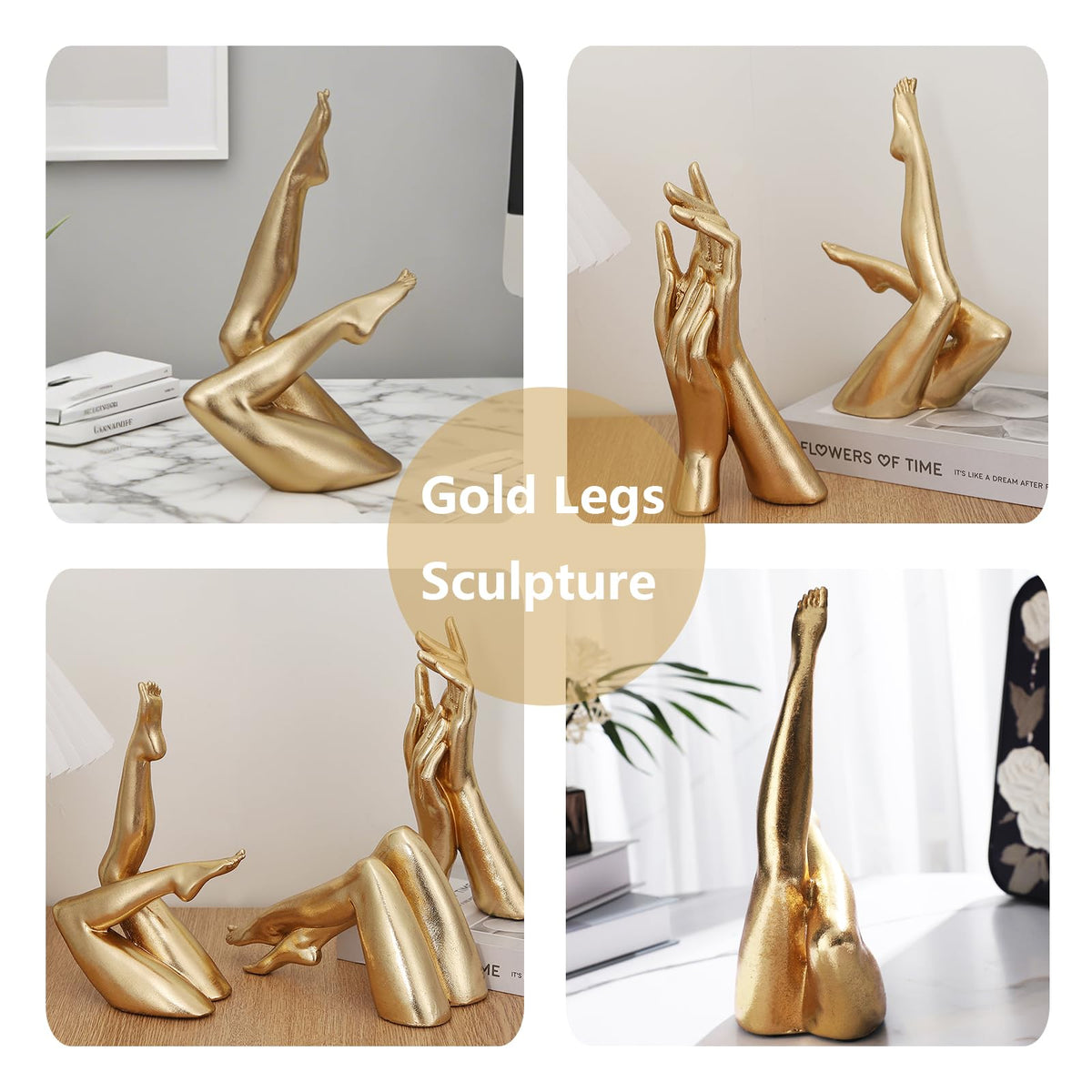 Zonsuli Golden Legs shelf-ornament fits any cabinet or nightstand.