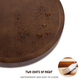 Zoocatia round tray holds candles for a warm centerpiece.