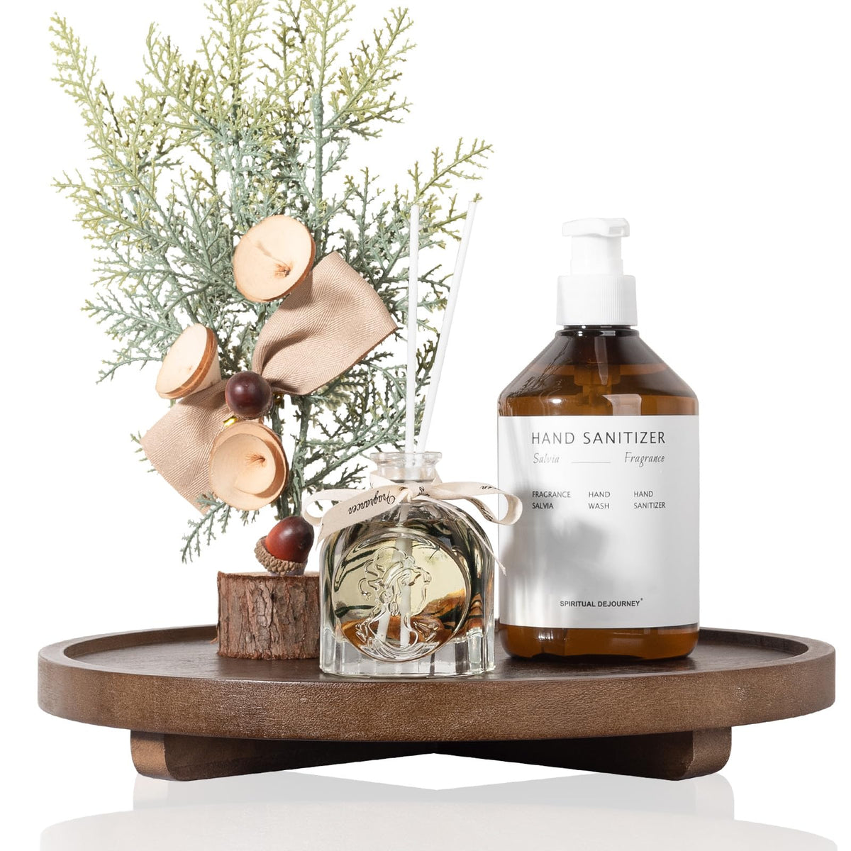 Zoocatia wood tray complements farmhouse decor and daily rituals.